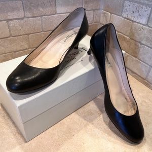 L.K. Bennett Black leather kitten heels, women’s size Euro 39 1/2  US size 8.5
